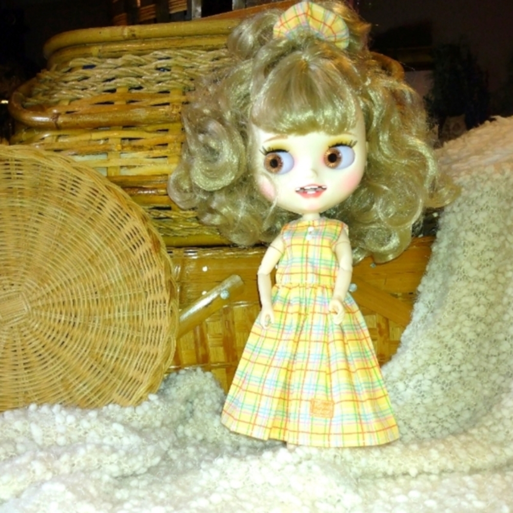 Blythe Doll Dress And Hair Accessories Handmade